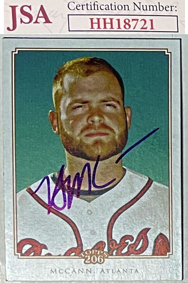 Brian McCann Autographed 2010 Topps 206 Baseball On Card Auto #41- JSA #HH18721 (Atlanta Braves)-Powers Sports Memorabilia