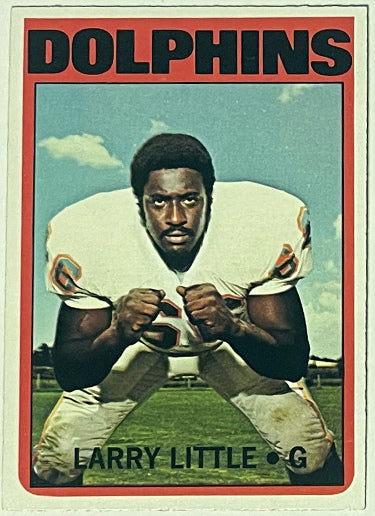 Larry Little 1972 Topps Rookie Card (RC) #240 (Centered/Near Mint/Dolphins 17-0)-Powers Sports Memorabilia