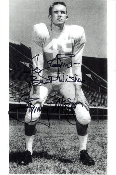 Johnny Majors Autographed Tennessee Volunteers Vintage 8x12 B&W Photo To John Best Wishes- COA-Powers Sports Memorabilia