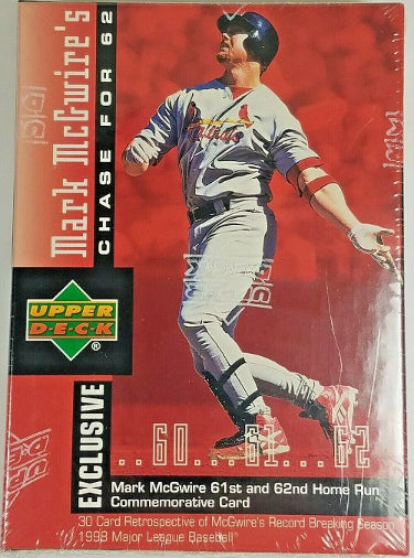 1998 Upper Deck Mark McGwire's Chase for 62- Commemorative 30 Card Set/New/Factory Sealed-Powers Sports Memorabilia