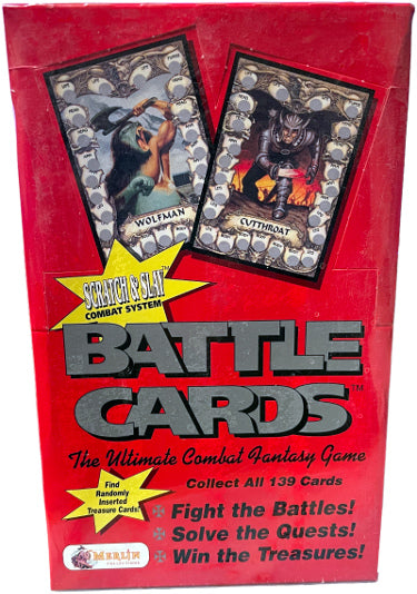 1993 Merlin Battle Cards The Ultimate Combat Fantasy Game Factory Sealed Booster Box?Çô 36 Packs- New-Powers Sports Memorabilia