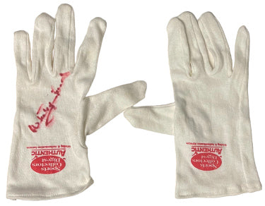 Whitey Ford Autographed Pair White SCD Gloves- COA (New York Yankees/1 Autographed)-Powers Sports Memorabilia