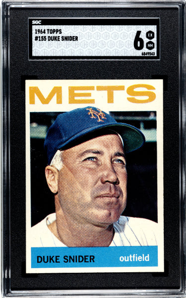 Duke Snider 1964 Topps Baseball Card #155- SGC Graded 6 EX-NM (New York Mets/HOF)-Powers Sports Memorabilia
