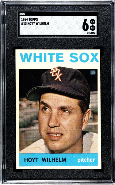 Hoyt Wilhelm 1964 Topps Baseball Card #13- SGC Graded 6 EX-NM (Chicago White Sox/HOF)-Powers Sports Memorabilia