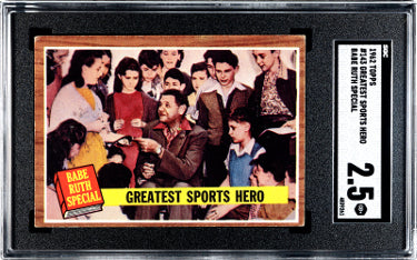 Babe Ruth 1962 Topps Greatest Sports Hero Special Card #143- SGC Graded 2.5 Good+ (New York Yankees/HOF)-Powers Sports Memorabilia