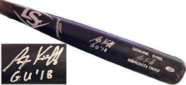 Alex Kirilloff Autographed 2018 Louisville Slugger Game Used Player Model D195L Minnesota Twins Bat- Crave Hologram-Powers Sports Memorabilia