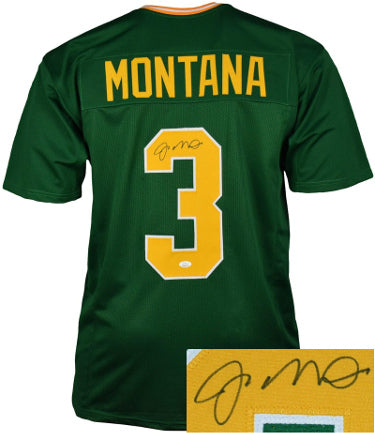 Joe Montana Autographed Notre Dame Green TB Custom Stitched College Football Jersey XL- JSA-Powers Sports Memorabilia