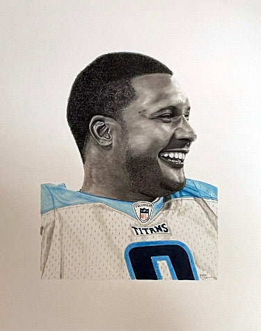 Steve McNair Tennessee Titans 16x20 Lithograph Print- DJ Gier/Artist-Powers Sports Memorabilia