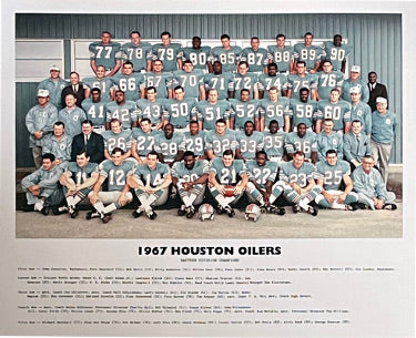 1967 Houston Oilers Team Photo AFL Eastern Division Champions Vintage 16x20 Photo-Powers Sports Memorabilia