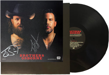 Brothers Osborne Autographed 2023 Self Titled 11x11 Art Card/Album Cover/LP/Vinyl Record imperfect- 2 sig- COA-Powers Sports Memorabilia