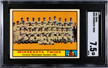 1961 Topps Minnesota Twins Team Baseball Card High #542- SGC Graded 7.5 NM+ (Centered)-Powers Sports Memorabilia