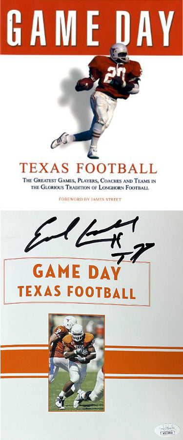 Earl Campbell Autographed Texas Longhorns Football Game Day Book HT 77- JSA Witnessed- Heisman/-Powers Sports Memorabilia