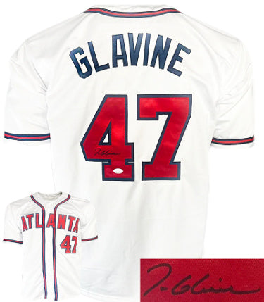 Tom Glavine Autographed Atlanta White Custom Stitched Baseball Jersey XL- JSA Witnessed-Powers Sports Memorabilia