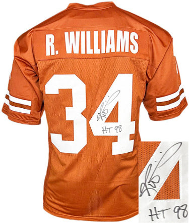 Ricky Williams Autographed Texas Orange Custom College Football Jersey HT 98 (Heisman)- JSA Witnessed-Powers Sports Memorabilia