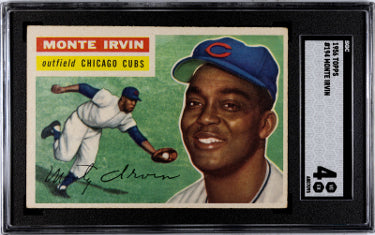 Monte Irvin 1956 Topps Baseball Card #194- SGC Graded 4 VG-EX (Chicago Cubs/HOF)-Powers Sports Memorabilia