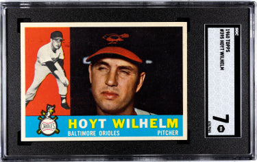 Hoyt Wilhelm 1960 Topps Baseball Card #395- SGC Graded 7 NM (Baltimore Orioles/HOF)-Powers Sports Memorabilia