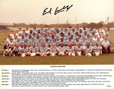 Earl Campbell Autographed 1980 Houston Oilers NFL Team 11x14 Photo- JSA Witnessed #WB118918 (Exclusive Oilers Image)-Powers Sports Memorabilia