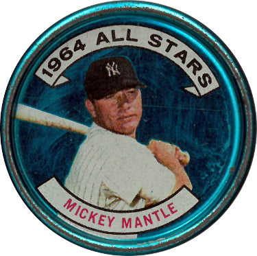Mickey Mantle 1964 Topps All-Star Coin #31 (RHB/New York Yankees/HOF)-Powers Sports Memorabilia