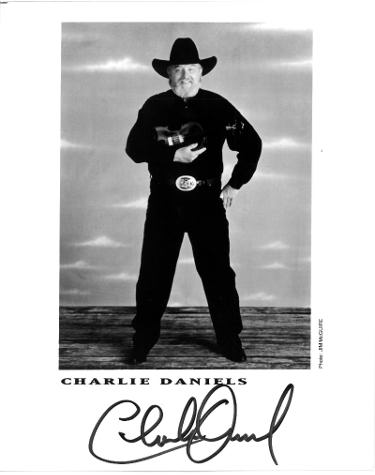 Charlie Daniels Autographed 8X10 Photo B/W Promo- COA (Country/Southern Rock Legend)-Powers Sports Memorabilia