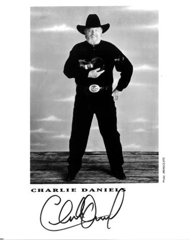 Charlie Daniels Autographed 8X10 Photo B/W Promo- COA (Country/Southern Rock Legend) - CTBL_038558-Powers Sports Memorabilia