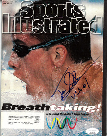 Tom Dolan Autographed Sports Illustrated Full Magazine 7/29/1996 USA #1- JSA #EE63318 (Olympic Team USA Swimming Gold Medalist)-Powers Sports Memorabilia