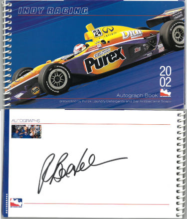 Raul Boesel Autographed 2002 Indy Racing 7.75?ǥx4.5?ǥ Autograph Book/Season Schedule?Çô COA-Powers Sports Memorabilia