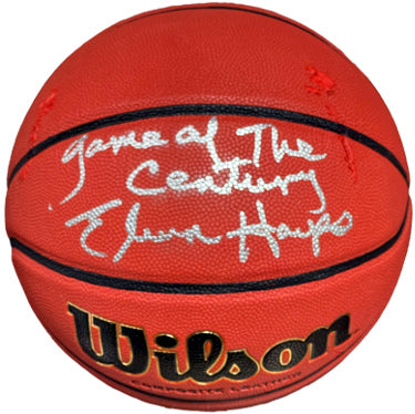 Elvin Hayes Autographed Wilson NCAA Indoor/Outdoor Basketball Game of the Century imperfect- Schwartz Sports Holo - CTBL_038661-Powers Sports Memorabilia