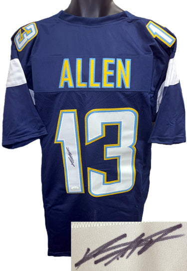 Keenan Allen Autographed Los Angeles Navy Custom Stitched Pro Style Football Jersey XL- JSA Witnessed #WPP674659-Powers Sports Memorabilia