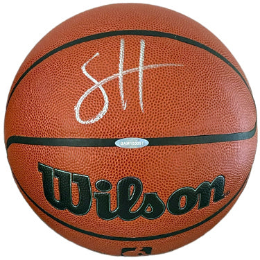 Scoot Henderson Autographed Official Wilson NBA Authentic Series Indoor Game Basketball - Upper Deck (Portland Trail Blazers/#3 Pick)-Powers Sports Memorabilia