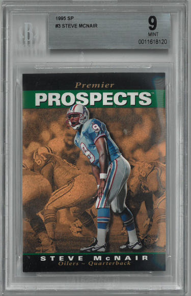 Steve McNair 1999 Upper Deck SPX Rookie Card (RC) #3- Beckett/BGS Graded 9 Mint (Oilers/Titans)-Powers Sports Memorabilia