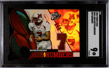 Ben Roethlisberger 2004 Press Pass Big Numbers Rookie Card (RC) #BN21- SGC Graded 9 Mint (Miami of Ohio/Steelers)-Powers Sports Memorabilia