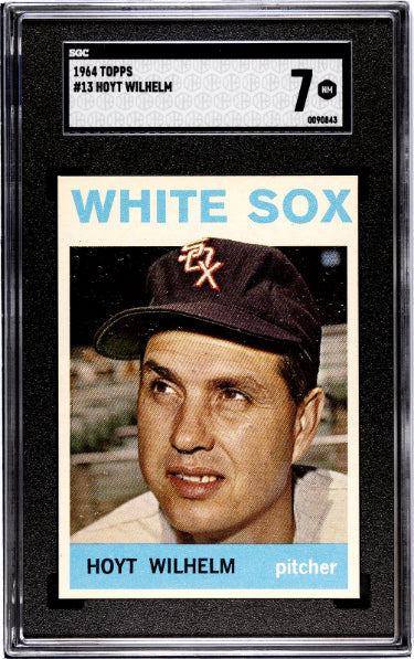 Hoyt Wilhelm 1964 Topps Baseball Card #13- SGC Graded 7 NM (Chicago White Sox/HOF)-Powers Sports Memorabilia