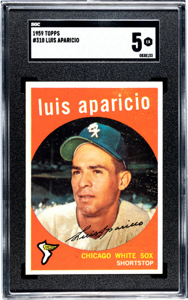 Luis Aparicio 1959 Topps Baseball Card #310- SGC Graded 5 EX (Chicago White Sox/HOF)-Powers Sports Memorabilia
