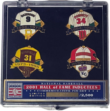 2001 National Baseball Hall Of Fame Inductees Limited Edition 4 Pin Set- /2500- New/Factory Sealed-Powers Sports Memorabilia