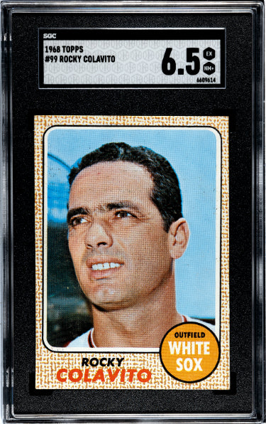 Rocky Colavito 1968 Topps Baseball Card #99- SGC Graded 6.5 EX-NM+ (Chicago White Sox/9 X All Star) - Collectible-Powers Sports Memorabilia