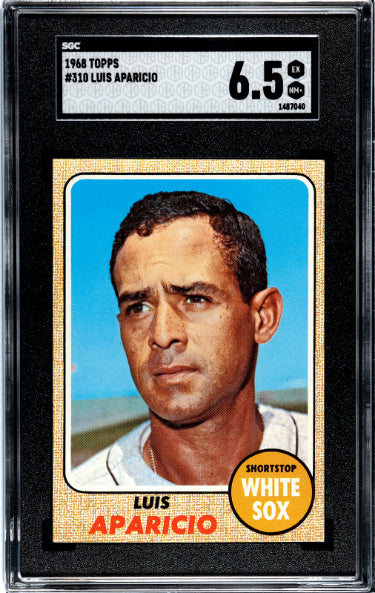Luis Aparicio 1968 Topps Baseball Card #310- SGC Graded 6.5 EX-NM+ (Chicago White Sox/HOF) - Collectible-Powers Sports Memorabilia