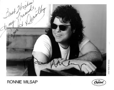 Ronnie Milsap Autographed Capitol Nashville B&W Promo 8x10 Photo To Roger & Dorothy- COA-Powers Sports Memorabilia
