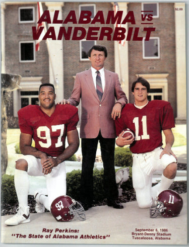 Alabama Crimson Tide vs Vanderbilt Commodores College Football Game Program- September 6, 1986- Ray Perkins-Powers Sports Memorabilia