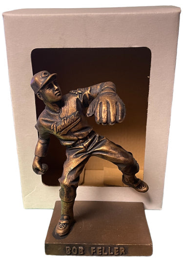 Bob Feller Cleveland Hartland5.5?ǥ Statue/Figurine- COA/NIB- PRISTINE/RARE Square Base-Powers Sports Memorabilia