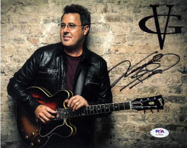 Vince Gill Autographed 8x10 Photo- PSA #AJ9530 (country music)-Powers Sports Memorabilia
