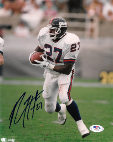 Rodney Hampton Autographed New York Giants NFL 8x10 Photo #27- PSA #AG63835-Powers Sports Memorabilia