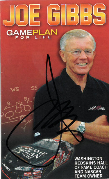 Joe Gibbs Autographed 3.5x5.5 Gameplan For Life Pamphlet- JSA #RR91641 (Washington Commanders/NASCAR)-Powers Sports Memorabilia