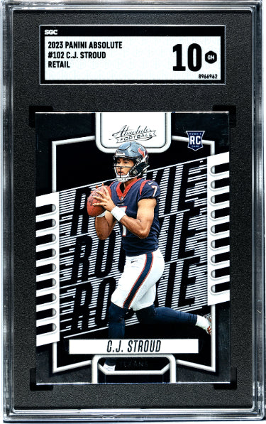 CJ/C.J. Stroud 2023 Panini Absolute Retail Rookie Card (RC) #102- SGC Graded 10 Gem Mint (Houston Texans)-Powers Sports Memorabilia
