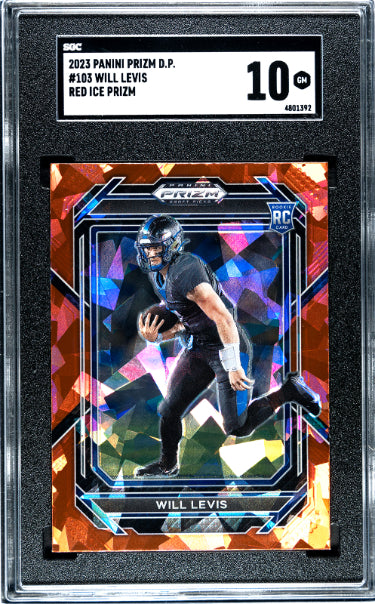 Will Levis 2023 Panini Prizm Draft Picks Red Ice Prizm Rookie Card (RC) #103- SGC Graded 10 Gem Mint (Kentucky/Titans)-Powers Sports Memorabilia