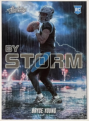 Bryce Young 2023 Panini Absolute By Storm Rookie Card (RC) #BST-1 (Carolina Panthers)-Powers Sports Memorabilia