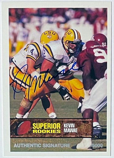 Kevin Mawae Autographed 1994 Superior Rookies Certified On Card Auto #26- /5000 (LSU/Seattle/HOF)-Powers Sports Memorabilia