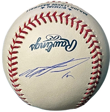 Miguel Tejada Autographed Official Rawlings Major League Baseball #10- COA (Giants/A's/Orioles/Side Panel Sig)-Powers Sports Memorabilia