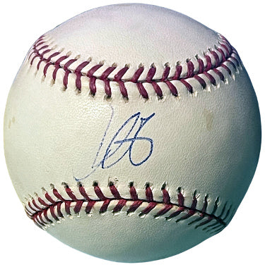 Derrek Lee Autographed Official Rawlings Major League Baseball tone spots/fade- COA (Marlins/Cubs/2X AS/03 WS Champs)-Powers Sports Memorabilia