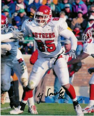 LJ Smith Autographed Rutgers Scarlet Knights 8x10 Photo-Powers Sports Memorabilia