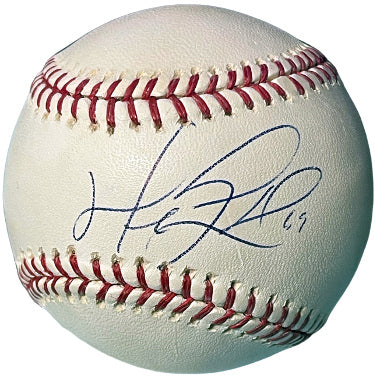 Manny Ramirez Autographed Official Rawlings Major League Baseball imperfect- Beckett Review (Red Sox/Indians/Dodgers)-Powers Sports Memorabilia